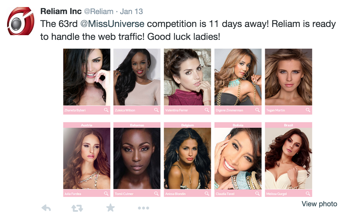 Miss Universe & Reliam Use NGINX Plus Image