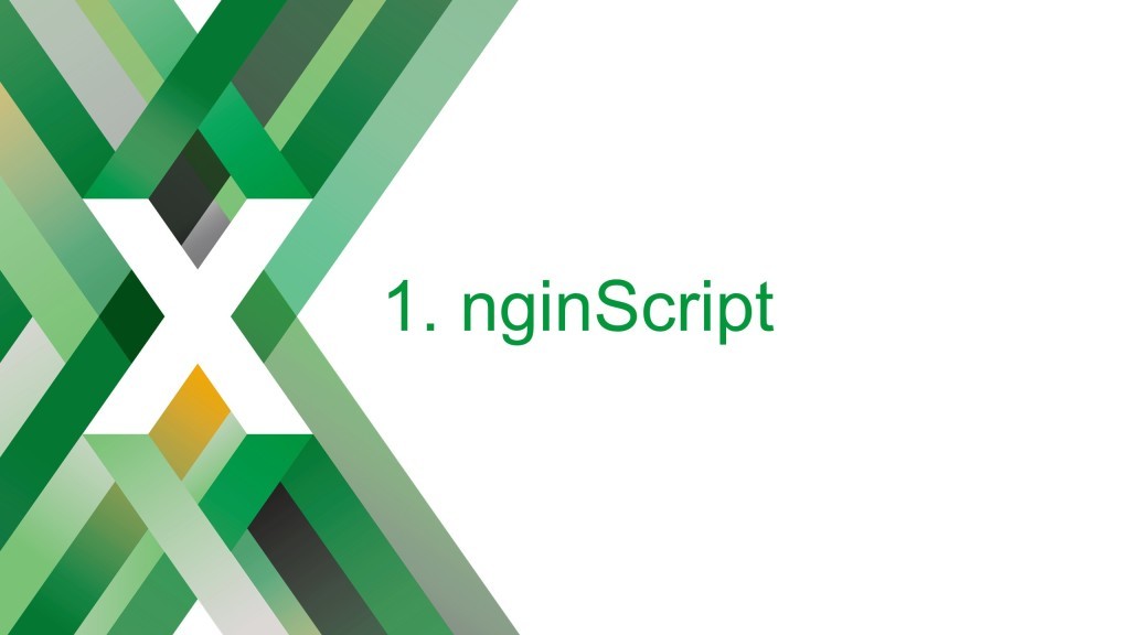 Section title slide reading 'nginScript' [keynote presentation by NGINX Head of Products Owen Garrett at nginx.conf2016]
