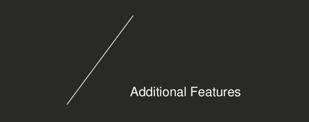 Section title card for 'Additional Features'