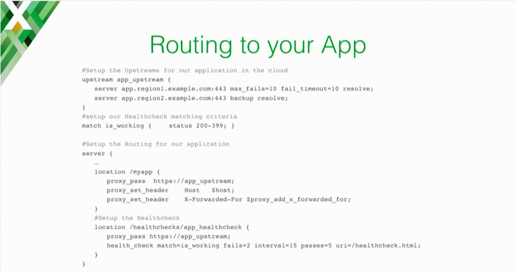 NGINX configuration example for routing traffic when moving apps to the cloud [presentation on lessons learned during the cloud migration at Expedia, Inc.]